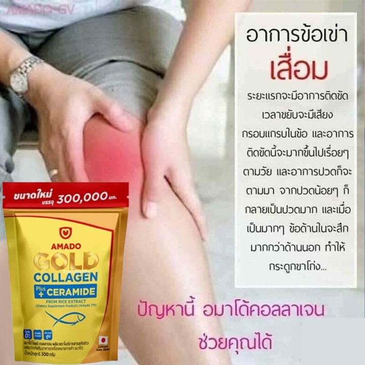 ข้อเข่าเสื่อมกินGold-Collagen-Amado